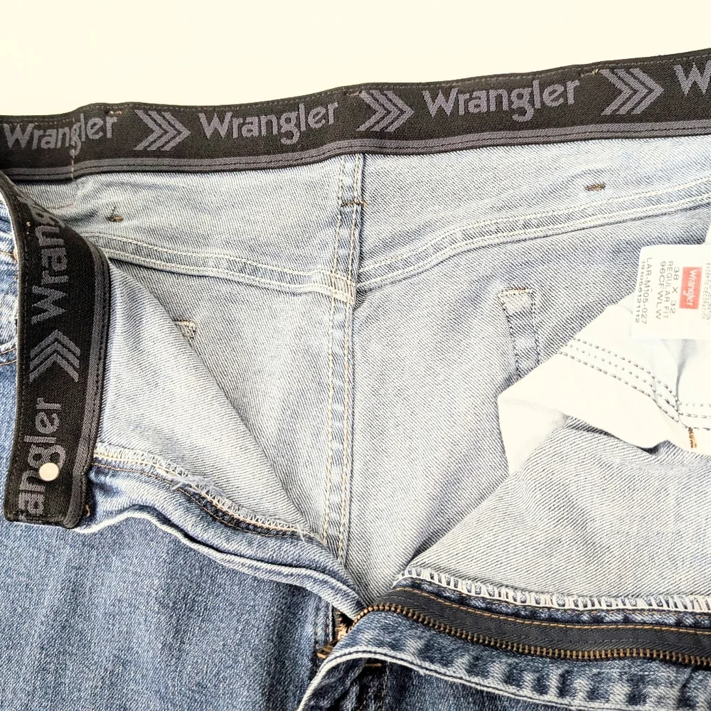 Wrangler Jeans Mens 38x32 Blue Denim Regular‎ Fit